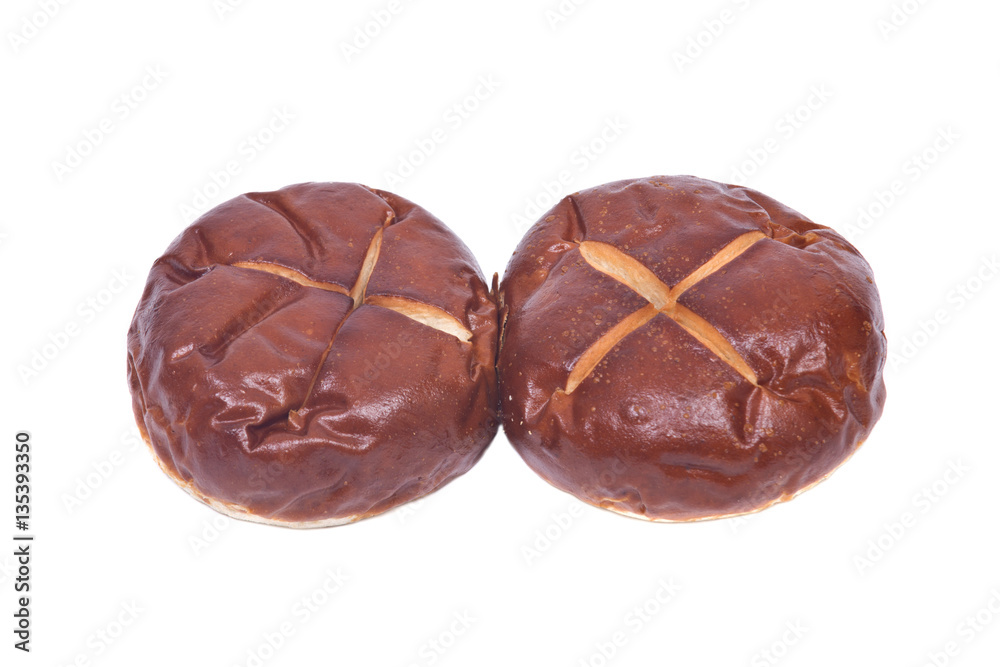 Homemade german soft pretzel buns isolated on white background Homemade german soft pretzel buns isolated on white background