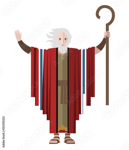 moses with his miracles staff