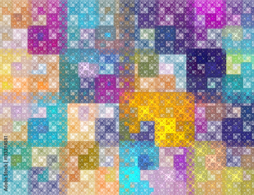 The mosaic pattern. Abstract background, fractal The mosaic pattern. Abstract background, fractal