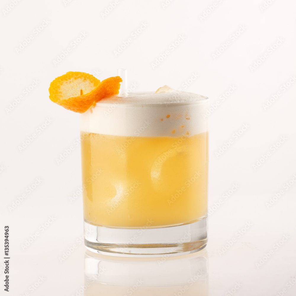 cocktail on the white background cocktail on the white background