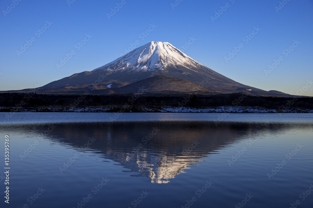 精進湖の逆さ富士