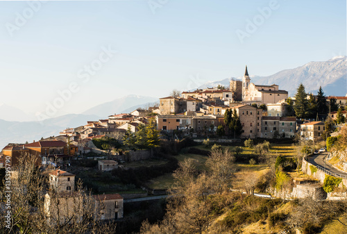 Settefrati at sunset, alley, Ciociaria, Valle di Comino, Frosinone