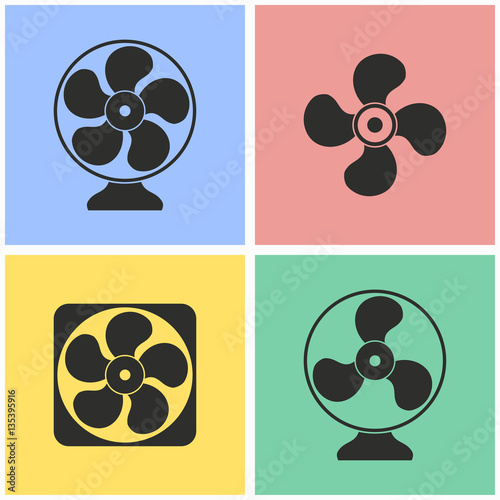 Fan icon set.