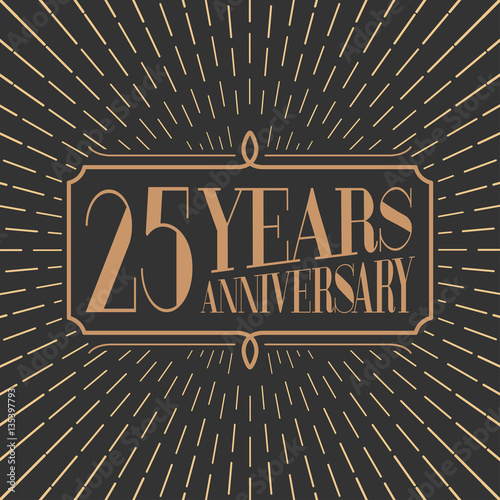 25 years anniversary vector icon, logo