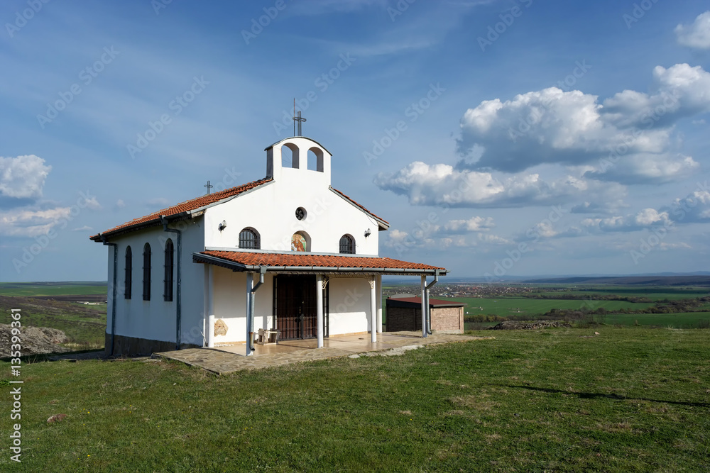 Fototapeta premium Restored Church George the Victorious - V-VI century, old temple built to the ruins of the fortress Rusokastro