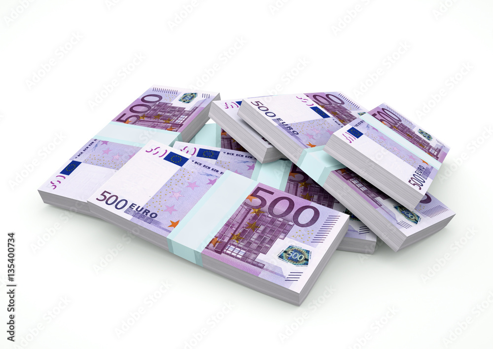 Stack of Euro Money isolated on white background Stack of Euro Money isolated on white background
