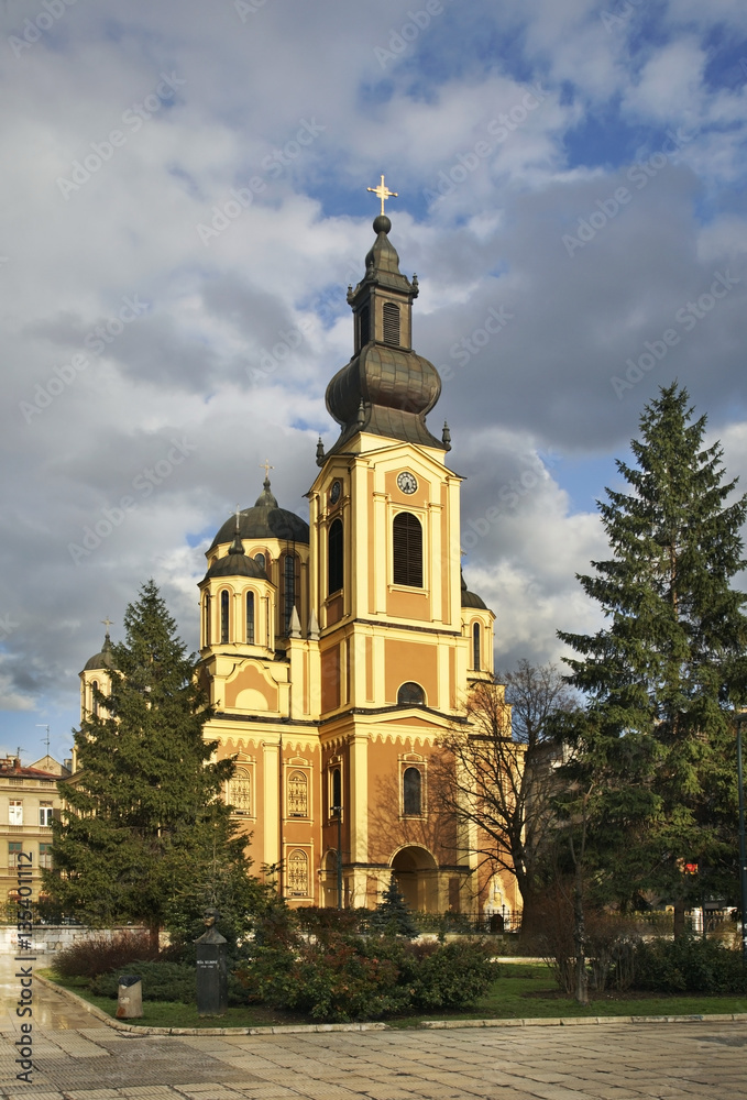 Serbian Cathedral of Nativity of Blessed Virgin Mary in Sarajevo. Bosnia and Herzegovina 