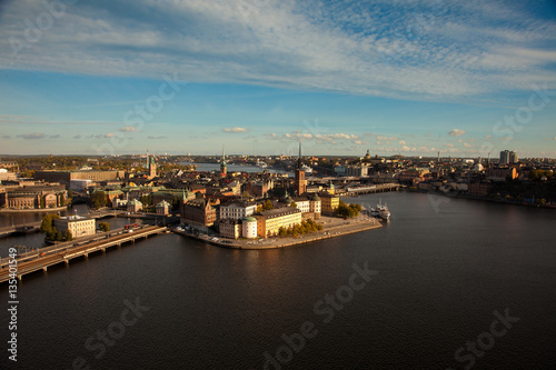 Aerial view of the old town  Gamla Stan  of Stockholm  Sweden