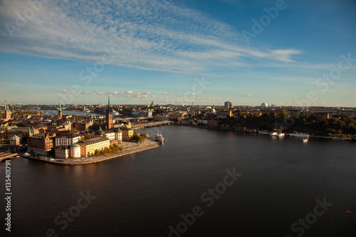 Aerial view of the old town (Gamla Stan) of Stockholm, Sweden