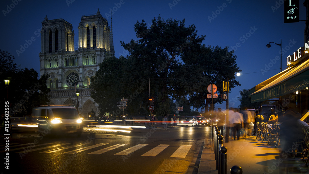 Cathedrale Notre Dame de Paris is a most famous cathedral  on the eastern half of the Cite Island