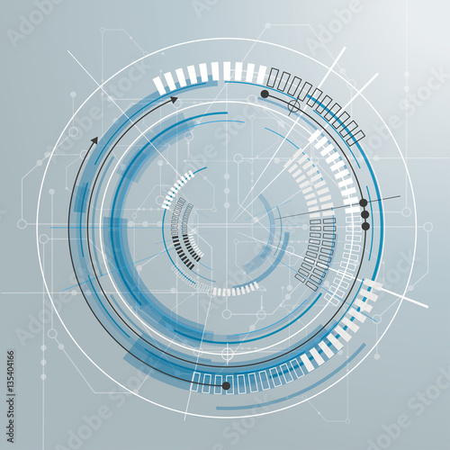 Futuristic Sketch Circuit Board