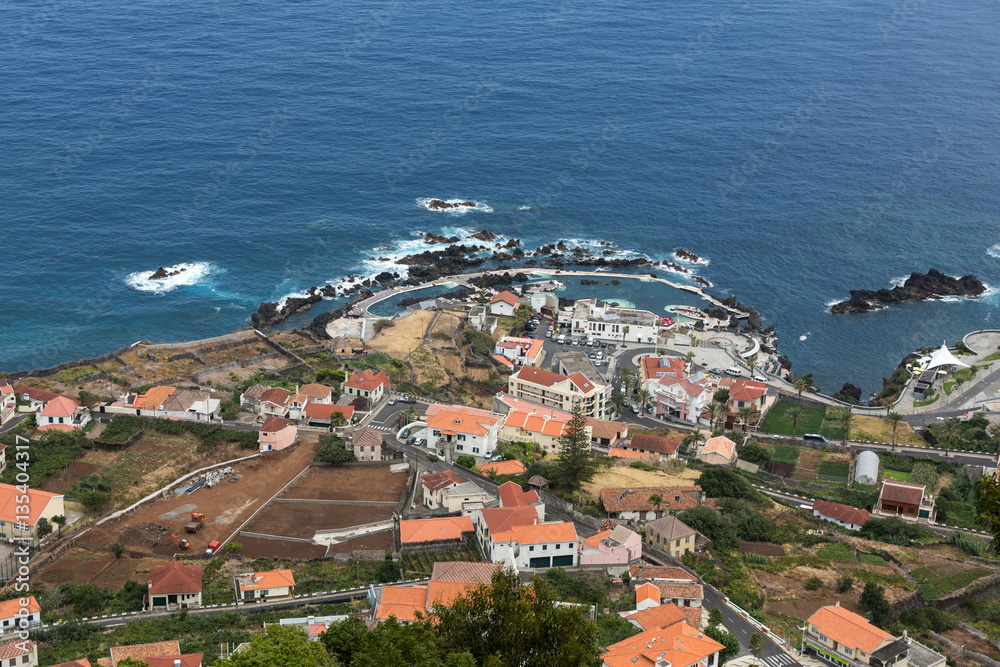 Naklejka premium Panoramic view on Porto Moniz, Madeira island, Portugal