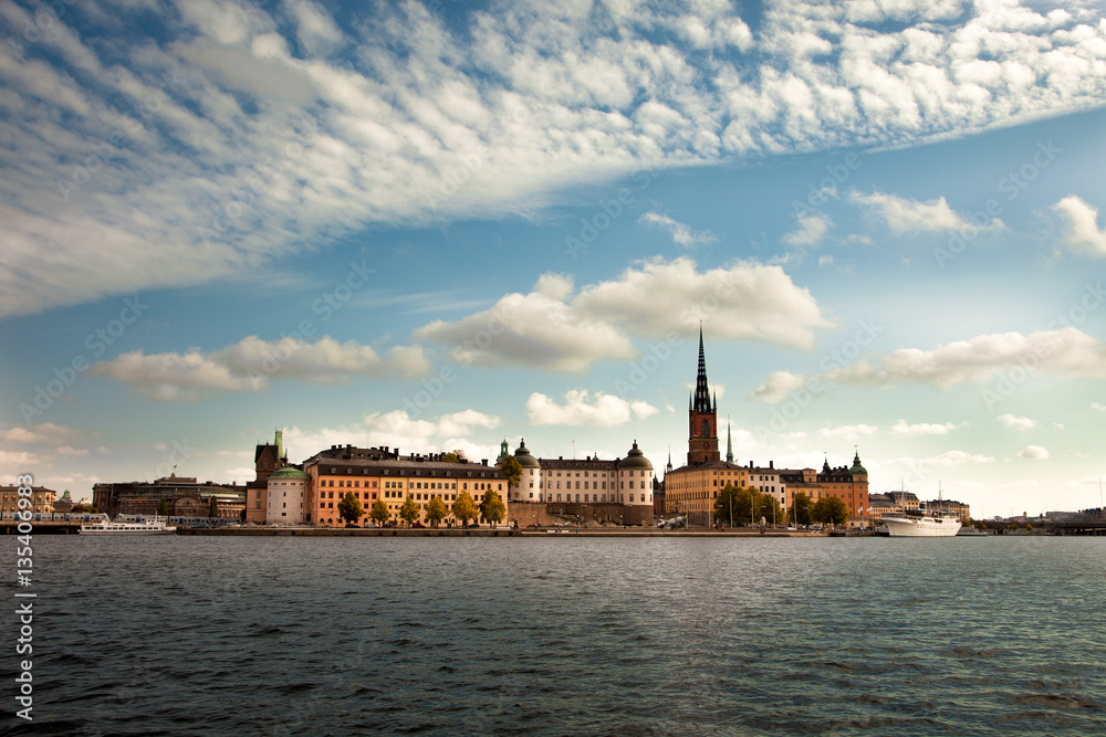 Amazing views of the old town (Gamla Stan) of Stockholm, Sweden