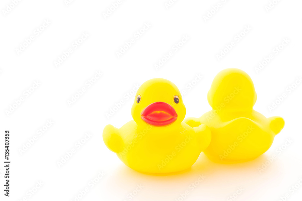 Little duck, yellow rubber duck on white background. Little duck, yellow rubber duck on white background.