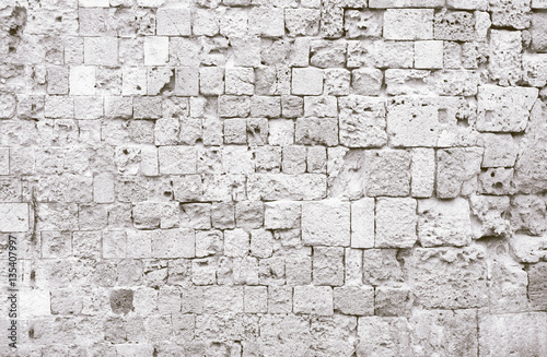 Old white stone wall texture background