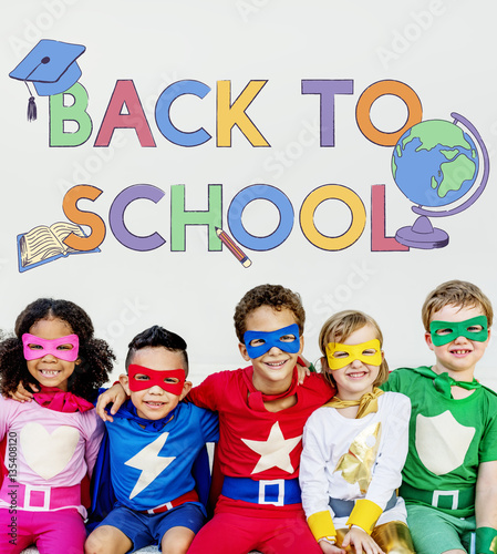 SuperKids Back To School Enjoyment Concept photo