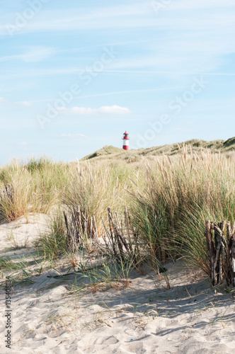 Leuchtturm und Sanddünen auf Sylt