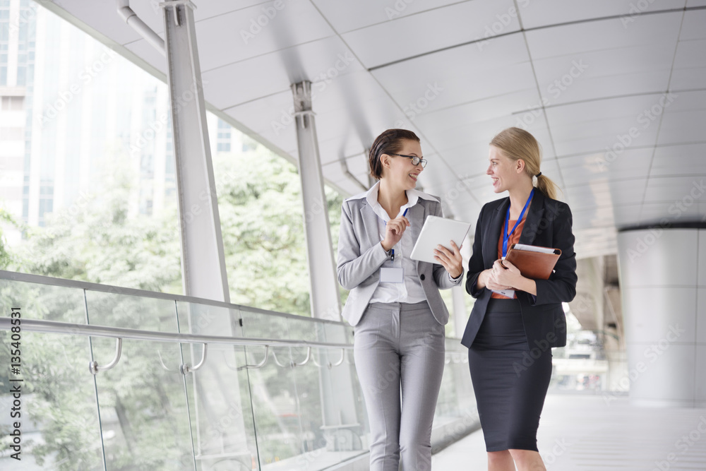 Businesswoman Corporate Colleagues Talking Concept Businesswoman Corporate Colleagues Talking Concept