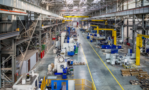 Photo the interior metal manufacturing the view from the top