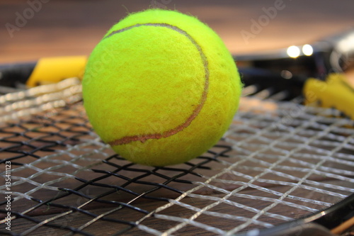 tennis and racket