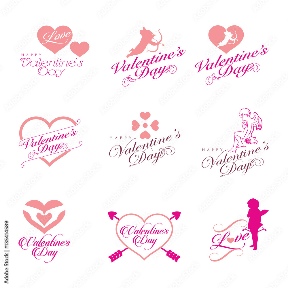 valentine's day label
