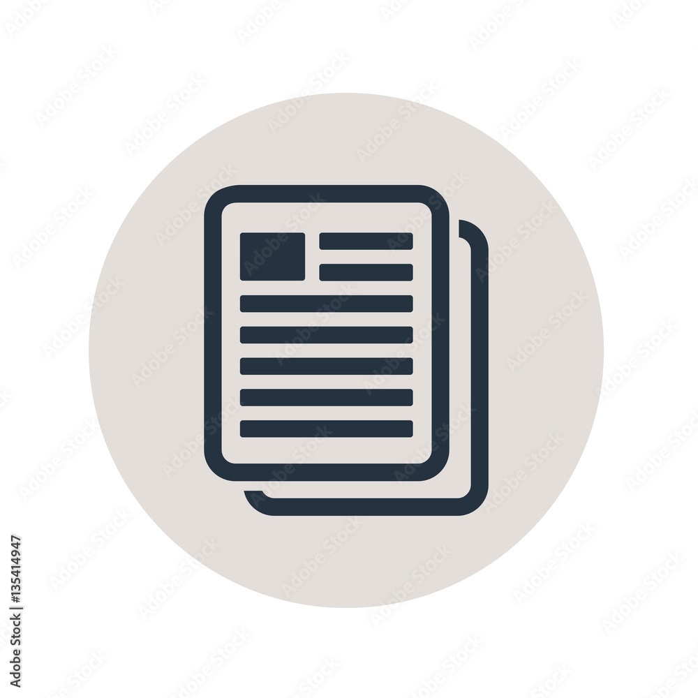 Icono plano copiar documento en circulo gris Icono plano copiar documento en circulo gris