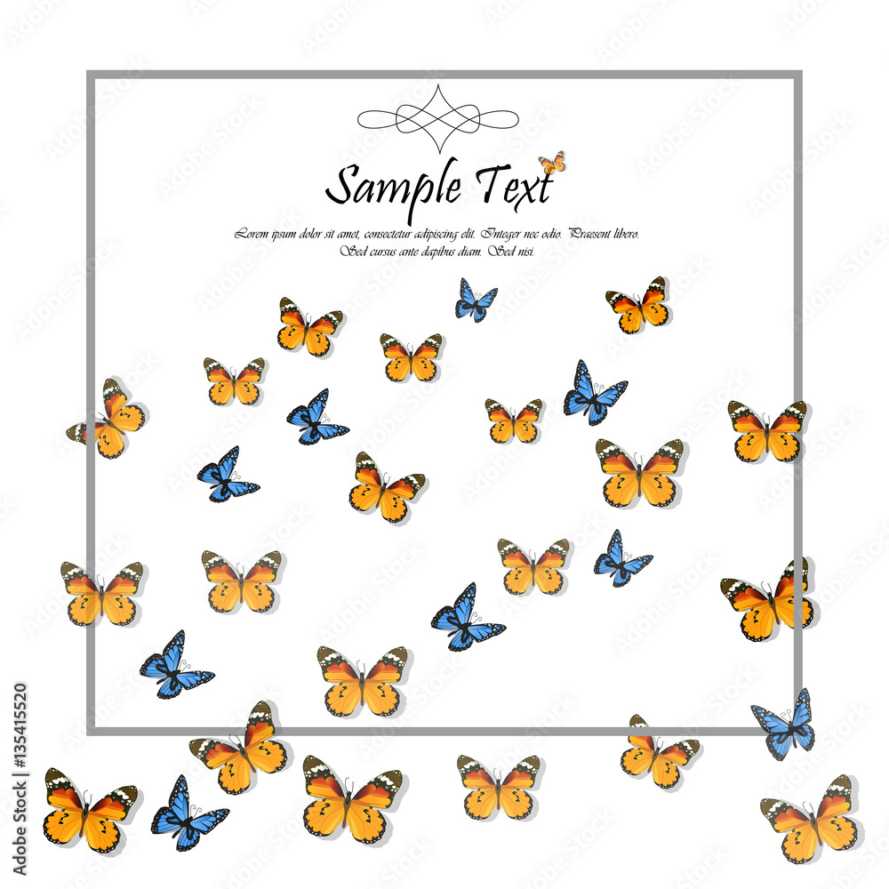 Obraz premium spring background with butterflies