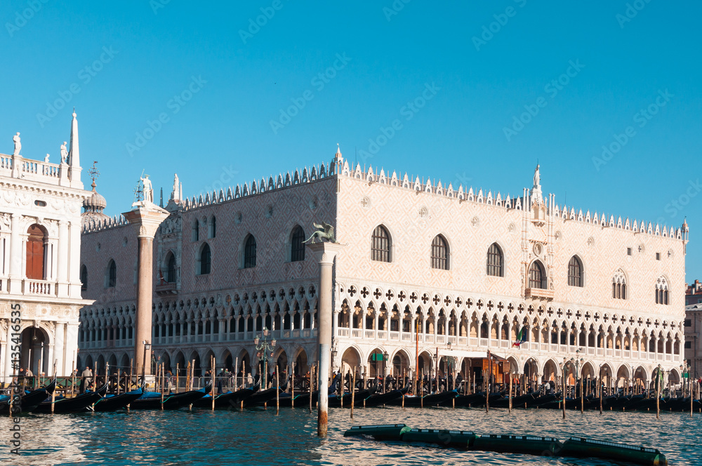 Fototapeta premium Piazza San Marco (St Mark's square). View from San Marco basin. Venice, Italy.