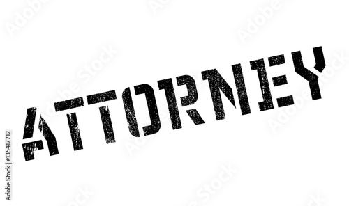 Attorney rubber stamp. Grunge design with dust scratches. Effects can be easily removed for a clean, crisp look. Color is easily changed.