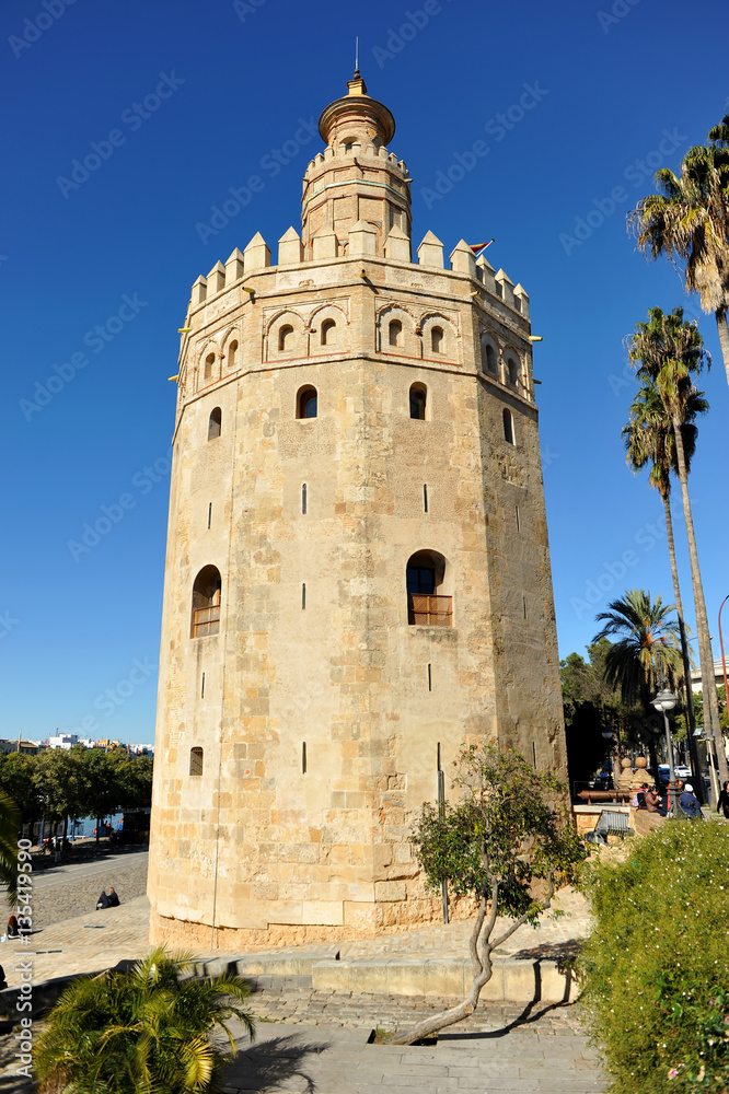 Arab architecture in Spain, the Gold Tower in Seville