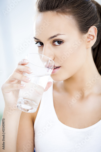 Young Woman Drinking Water