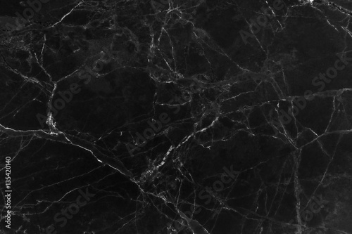 Black marble natural pattern for background, abstract black and