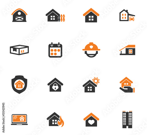 Real estate icons set