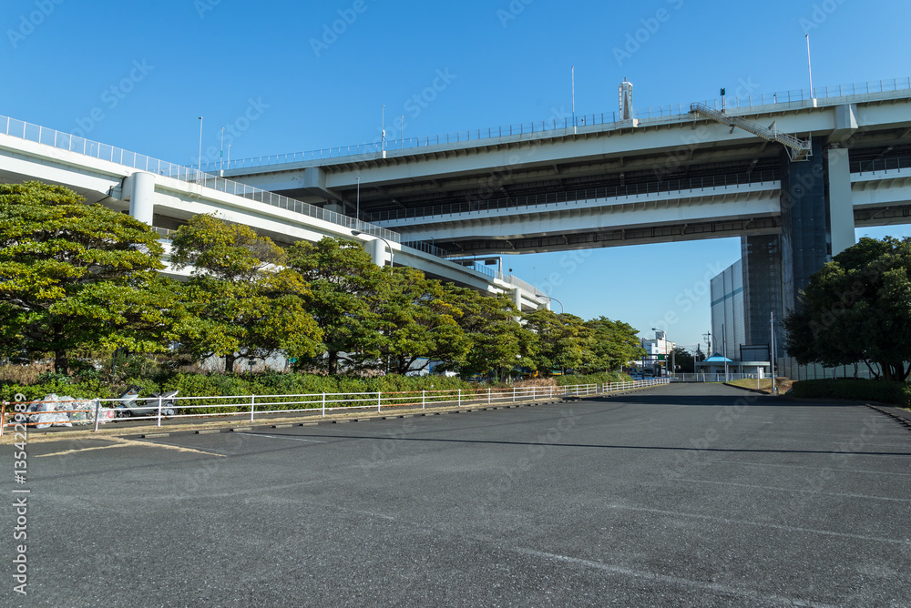 横浜 東京湾岸道路の立体交差 横浜 東京湾岸道路の立体交差
