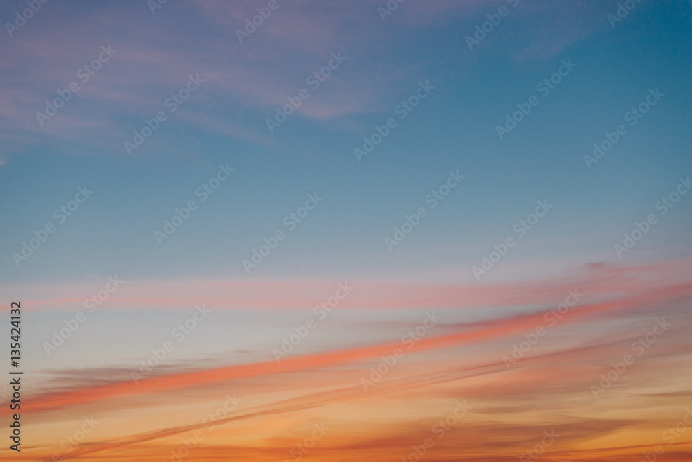 Colorful sunset sky background
