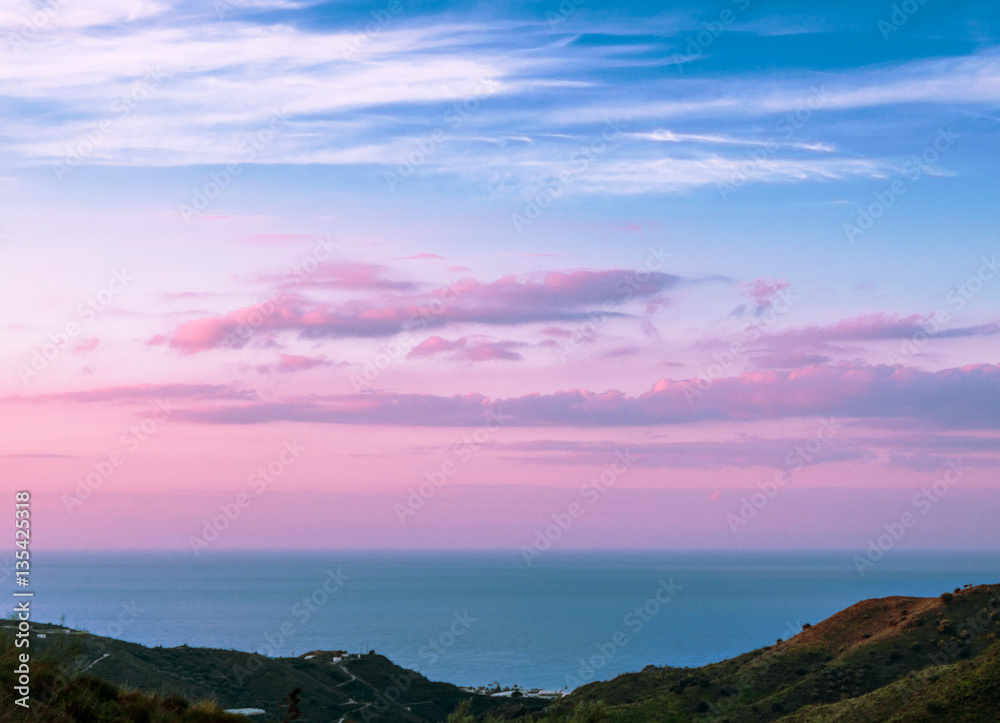 Landscape Sunrise in Malaga, Spain Landscape Sunrise in Malaga, Spain