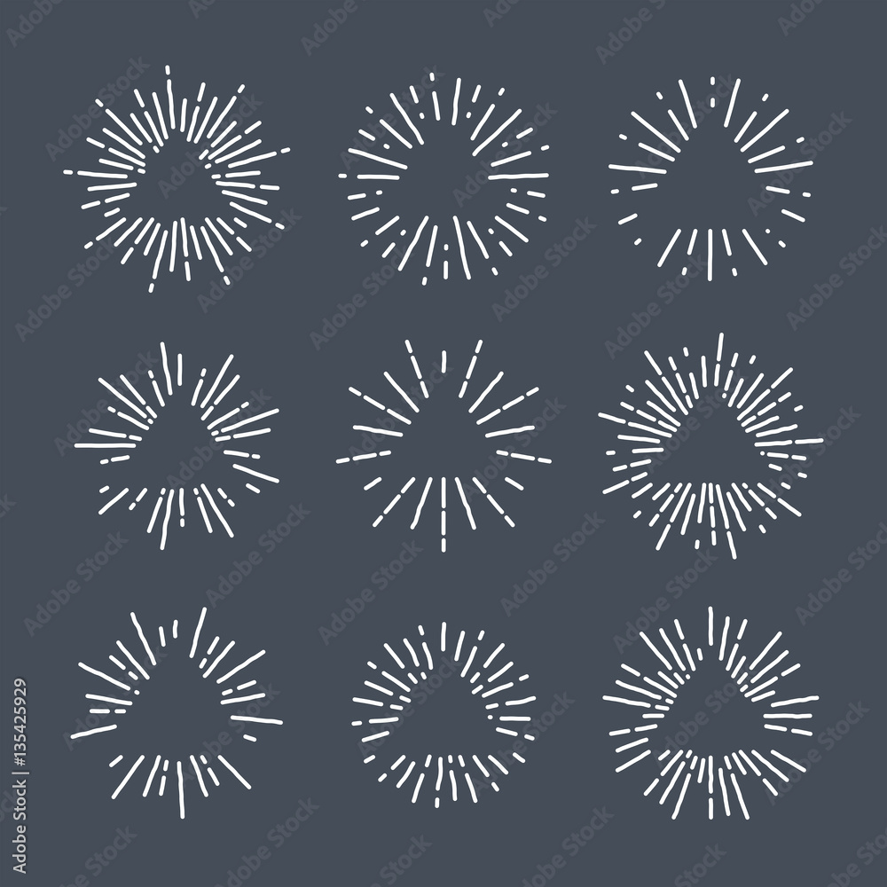 Various circular designs with triangular shape inside Various circular designs with triangular shape inside