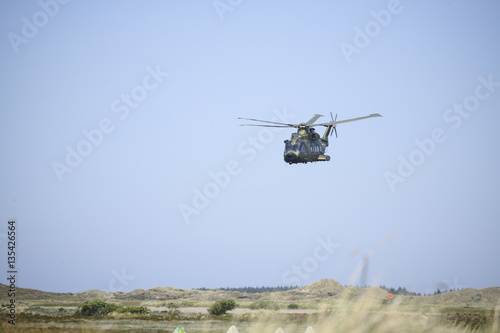 EH 101 Helicopter over Denmark