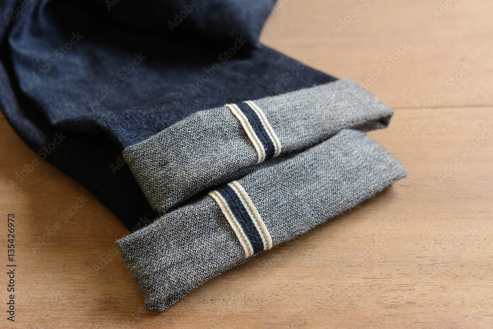 fold hem broken twill selvedge japan denim jeans