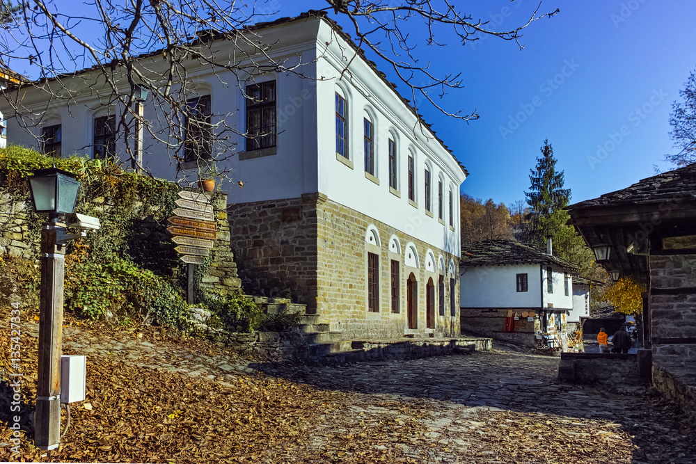 Autumn view of Architectural and historical reserve of village of Bozhentsi, Gabrovo region, Bulgaria
