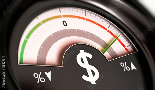 Rising Prices Concept or Inflation of Dollar Currency
