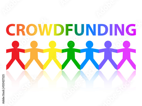 Crowdfunding Paper People Rainbow