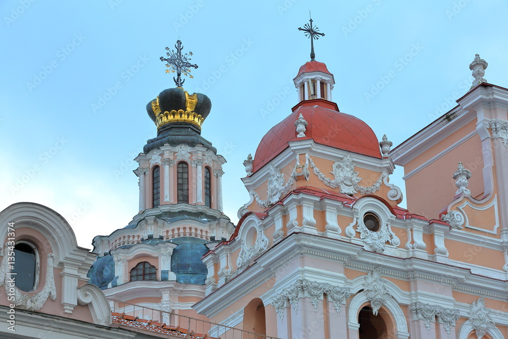 VILNIUS, LITHUANIA: St Casimir's Church with its colorful baroque style