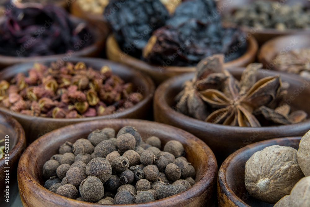 Allspice Berries Among Other Spices Allspice Berries Among Other Spices