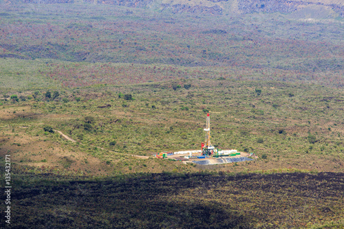 Geothermal power plant in Menengai Crater, Nakuru, Kenya photo