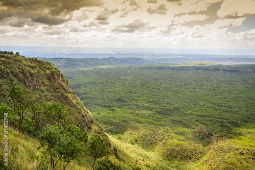 Beautiful landscape of Menengai Crater, Nakuru, Kenya photo