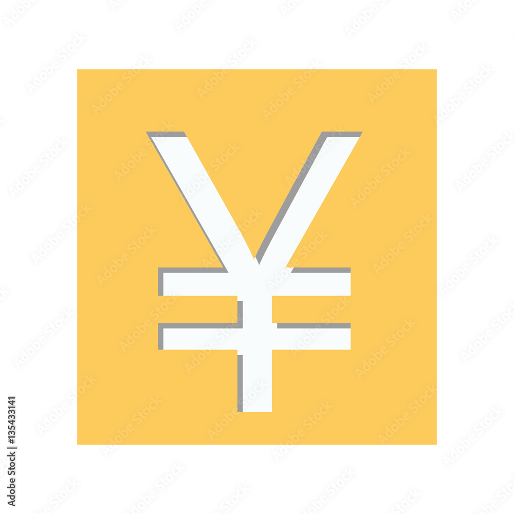 yellow square shape with currency symbol of china vector illustration yellow square shape with currency symbol of china vector illustration