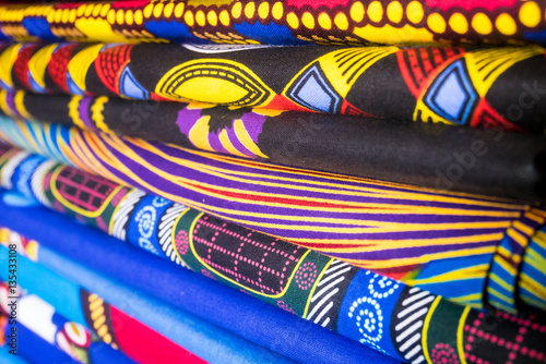 Colorful african fabrics