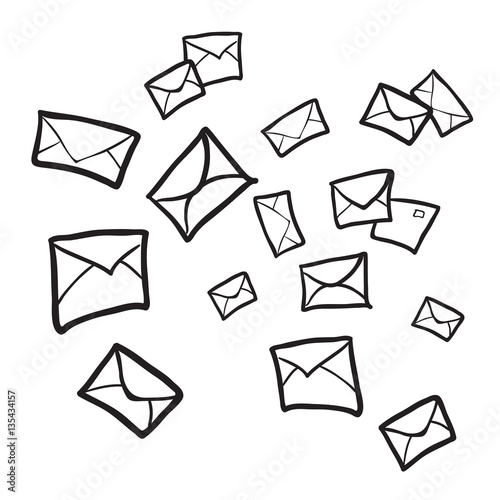 black and white letters