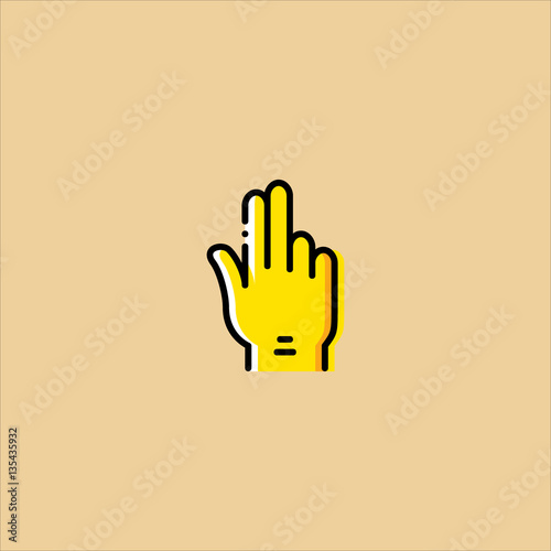 fingers icon flat design